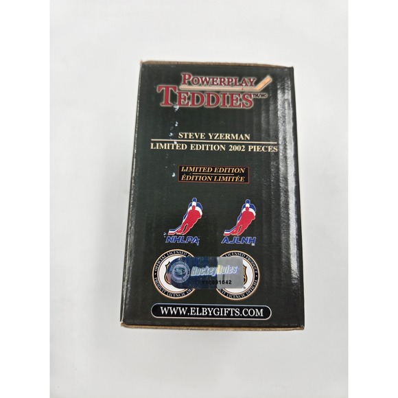 Vtg Powerplay Teddies Steve Yzerman Detroit Red Wings Bear Figurine Limited/2002 - Picture 3 of 3